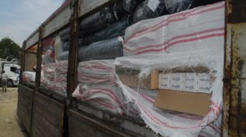 D&uuml;zce'de Bir Kamyon Ka&ccedil;ak Sigara Ele Ge&ccedil;irildi