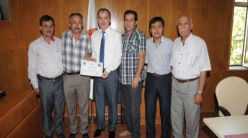 &Ccedil;akır K&ouml;y&uuml;nden Denizli İl Genel Meclis Başkanlığı'na Teşekk&uuml;r Belgesi