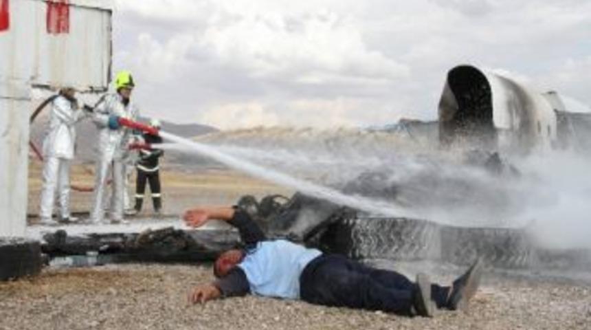 Kapadokya Havalimanı'nda Yangın Tatbikatı