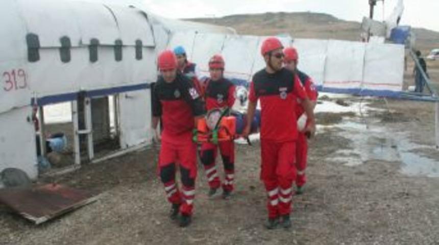 Kapadokya Havalimanı'nda U&ccedil;ak Yangını Tatbikatı Yapıldı