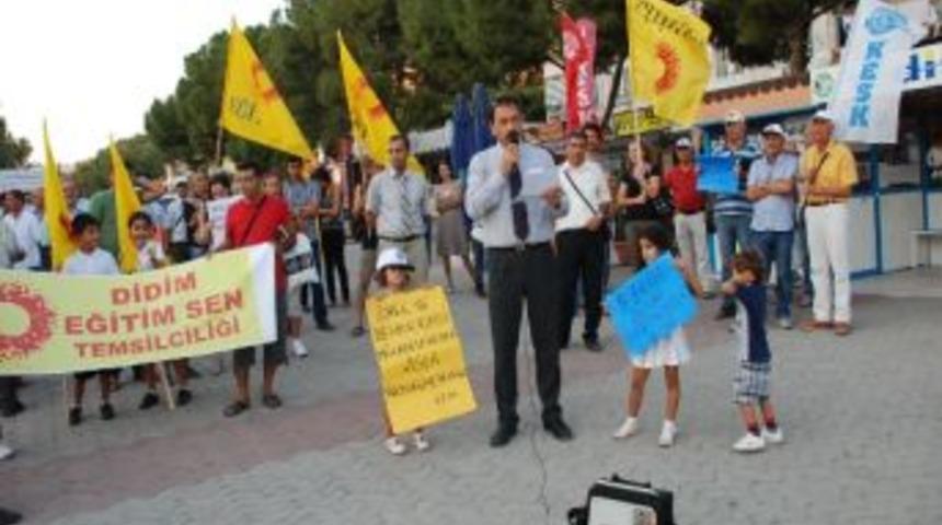 Didim Eğitim Sen 5 Ekim&rsquo;i Sokaklarda Kutladı