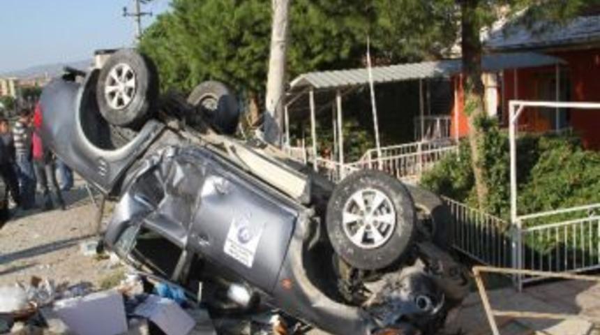 Takla Atan Ara&ccedil;tan Burnu Dahi Kanamadan &Ccedil;ıktı