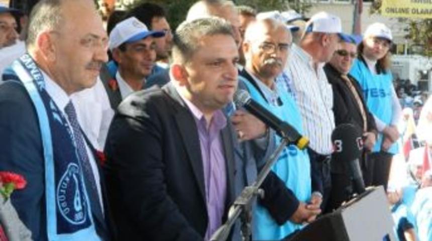 Madenciler K&uuml;tahya&rsquo;da D&uuml;zenlenen &Ouml;zelleştirme Mitingine Katıldı