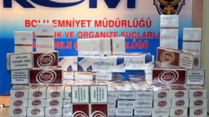 Bolu'da 15 Bin Paket Ka&ccedil;ak Sigara Ele Ge&ccedil;irildi