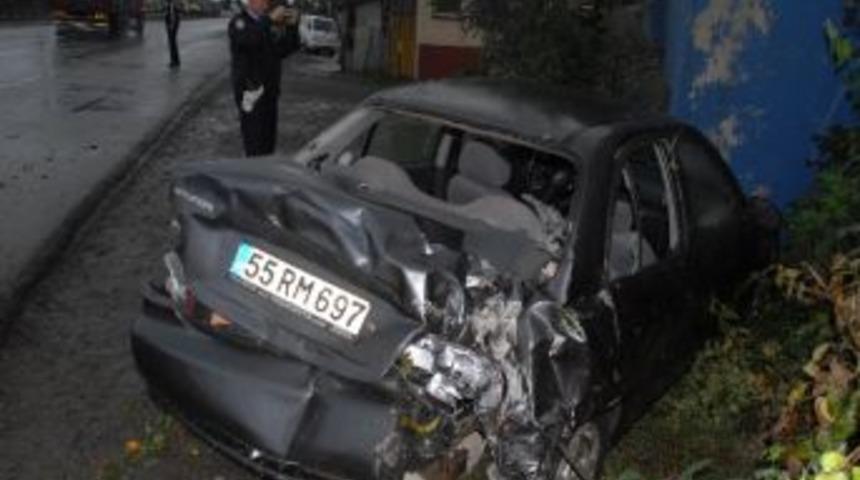 Samsun'da Trafik Kazası: 1 Yaralı