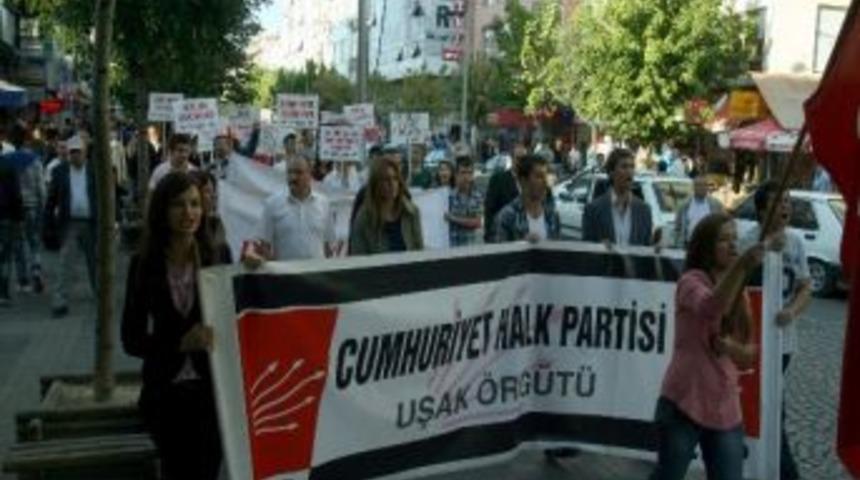 Uşak&rsquo;ta &ldquo;savaşa Hayır&rdquo; Y&uuml;r&uuml;y&uuml;ş&uuml;