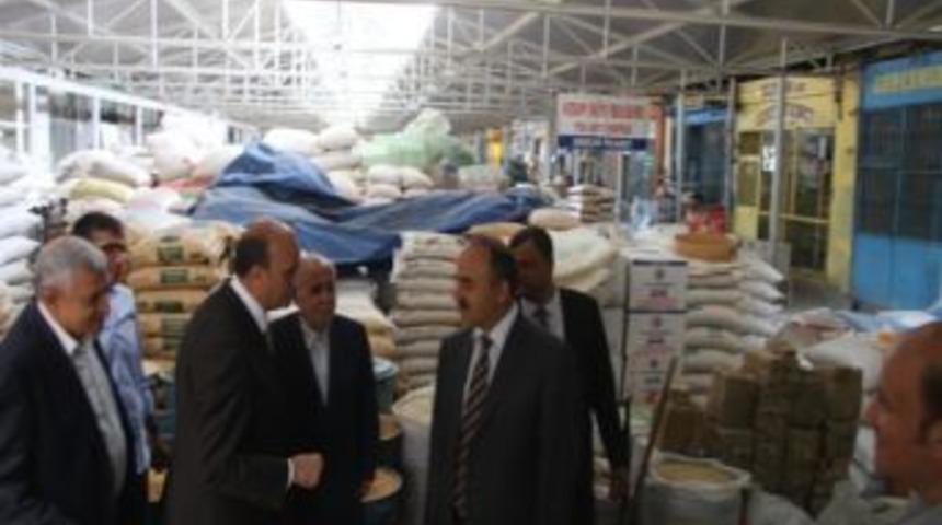 Vali Ve Belediye Başkanı Esnaf Ziyaretinde Bulundu