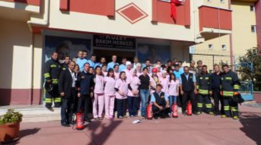 Yangın ve kurtarma tatbikatı ger&ccedil;eği aratmadı