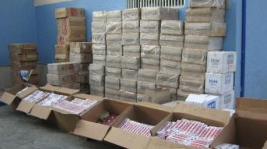 G&ouml;ksun'da 51 Bin 400 Paket Ka&ccedil;ağı Sigara Ele Ge&ccedil;irildi