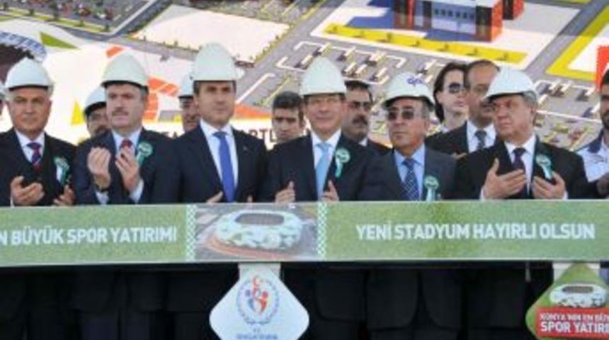 Davutoğlu Ve Kılı&ccedil;, Yeni Konya Stadyumu&rsquo;nun Temel Atma T&ouml;renine Katıldı