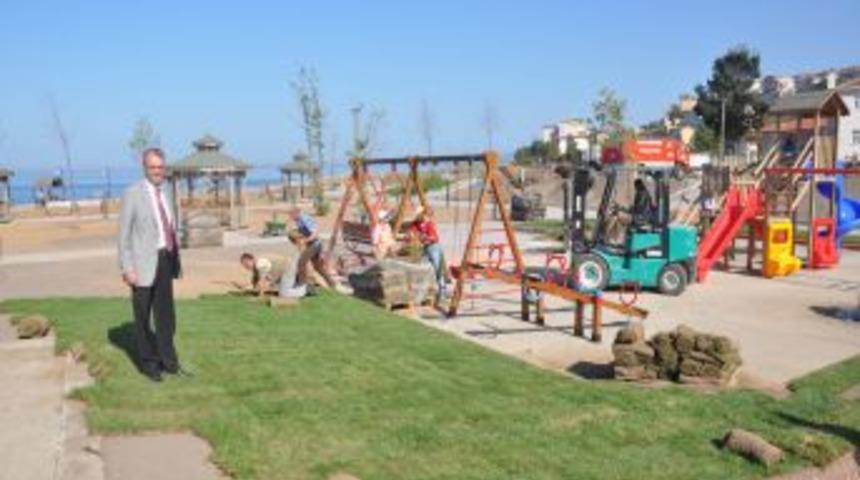 Alaplı Sahil Parkı &Ccedil;imlendiriliyor