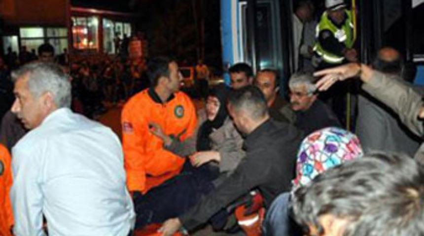 Yolcu otob&uuml;s&uuml; dehşet sa&ccedil;tı