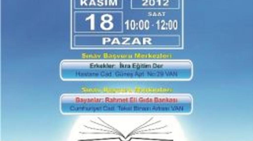 Van&rsquo;da &lsquo;kur&rsquo;an Meali Sınavı&rsquo; Hazırlıkları