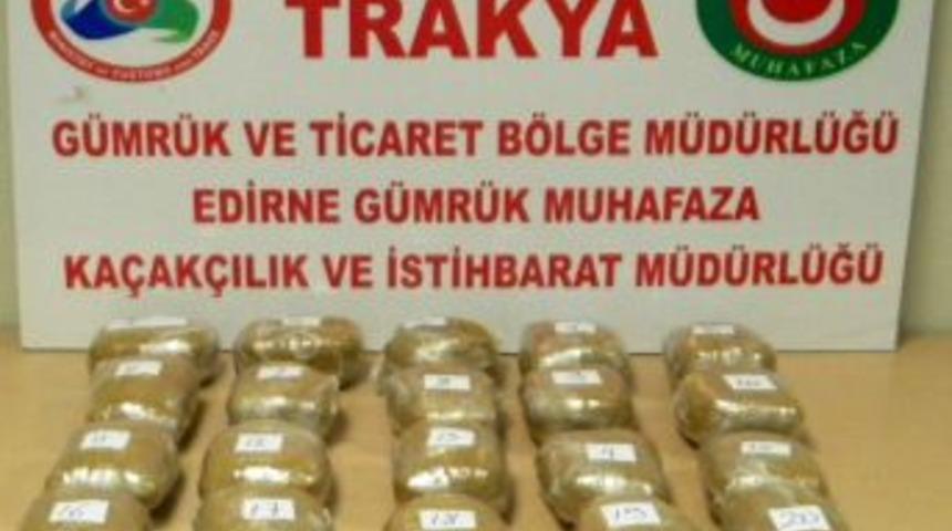 Edirne&rsquo;de 81 Kilogram Eroin Ele Ge&ccedil;irildi