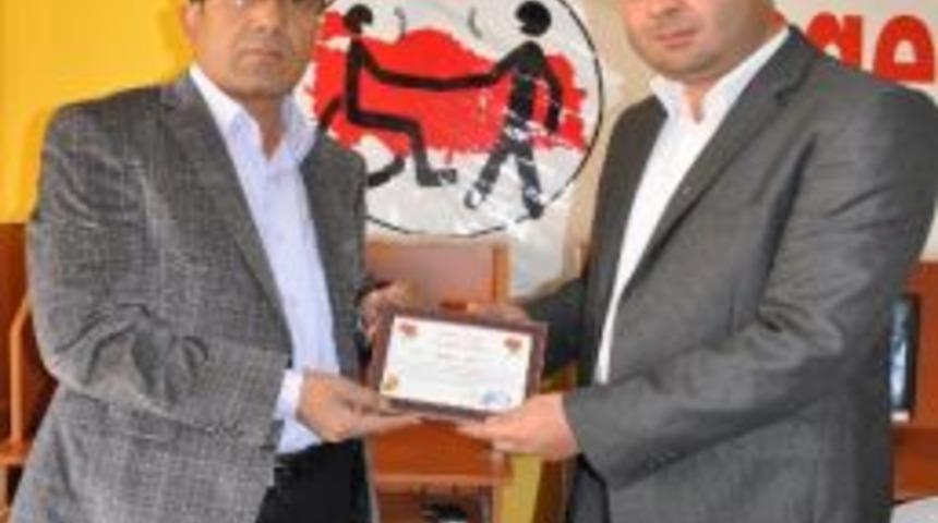 Organlarını Bağışlayan Engellilere Teşekk&uuml;r Belgesi