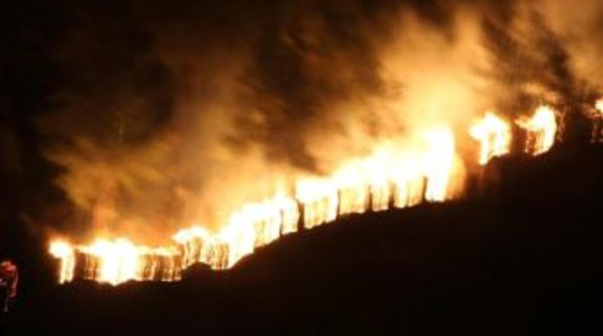 Amanos Dağları alev alev