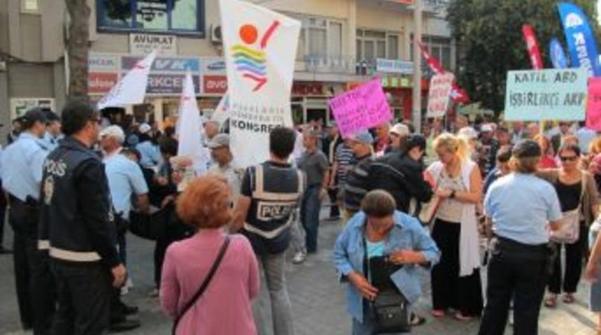 Burhaniye'de 'Zamlara Ve Savaşa Hayır Mitingi' D&uuml;zenlendi