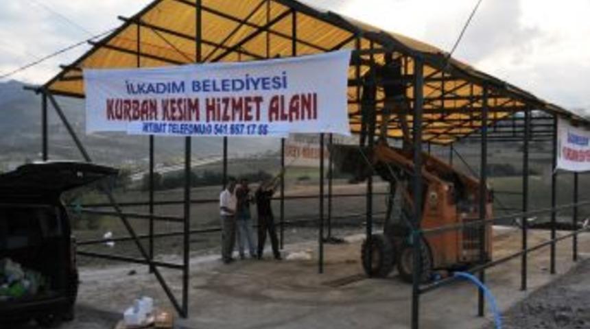 İlkadım&rsquo;da Kurban Kesim Yerleri Bayrama Hazır