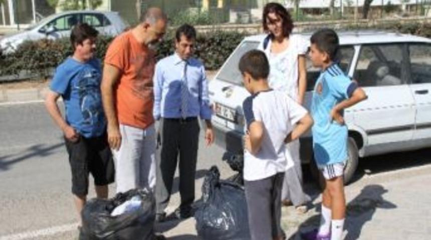 Didim&rsquo;de İlk&ouml;ğretim Okulu &Ouml;ğrencilerinden Mavi Kapak Kampanyasına Destek..