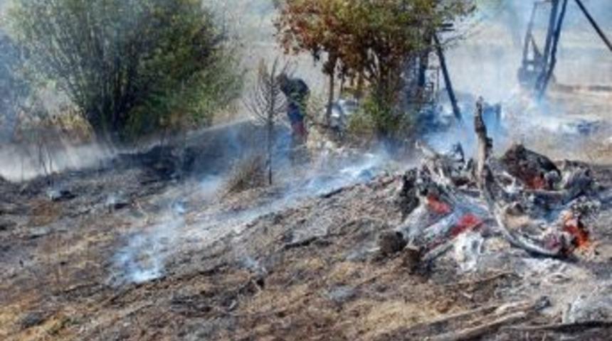 Bozüyük’te Bir Evin Bahçesinde Çıkan Yangın Korkuttu