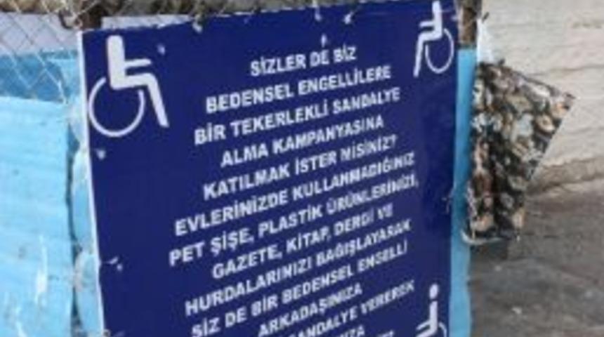 (&ouml;zel Haber) G&ouml;rme Engelli Vatandaştan &lsquo;plastik Şişe Toplama&rsquo; Kampanyası