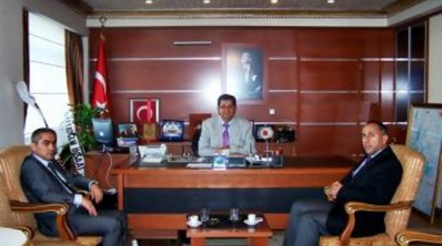 Komşu Kaymakamlardan Kaymakam Doğan`a Ziyaret