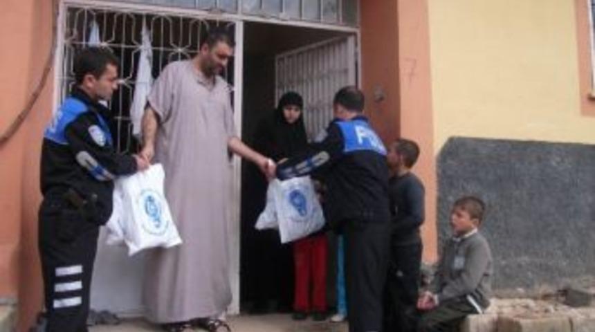 Emniyet M&uuml;d&uuml;rl&uuml;ğ&uuml; Personeli Kurban Eti Dağıttı