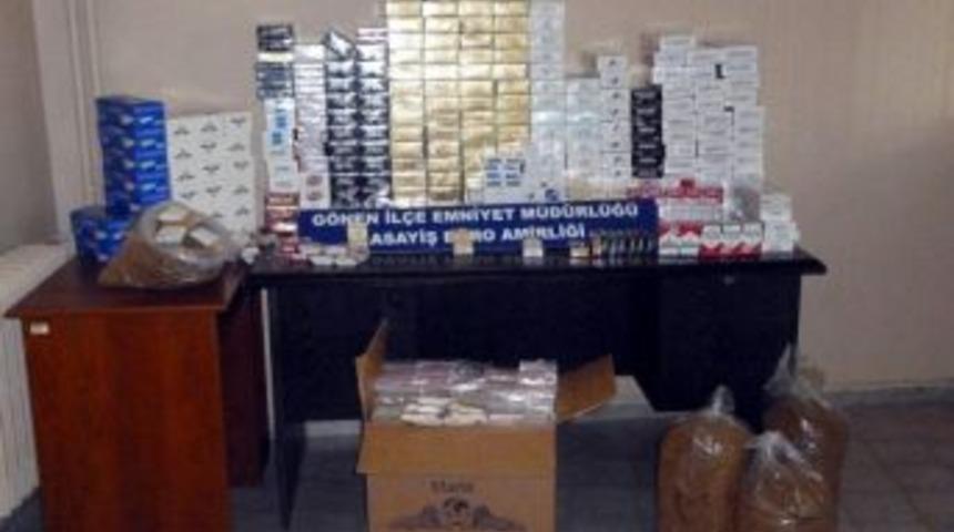 G&ouml;nen'de Ka&ccedil;ak Sigara Operasyonu