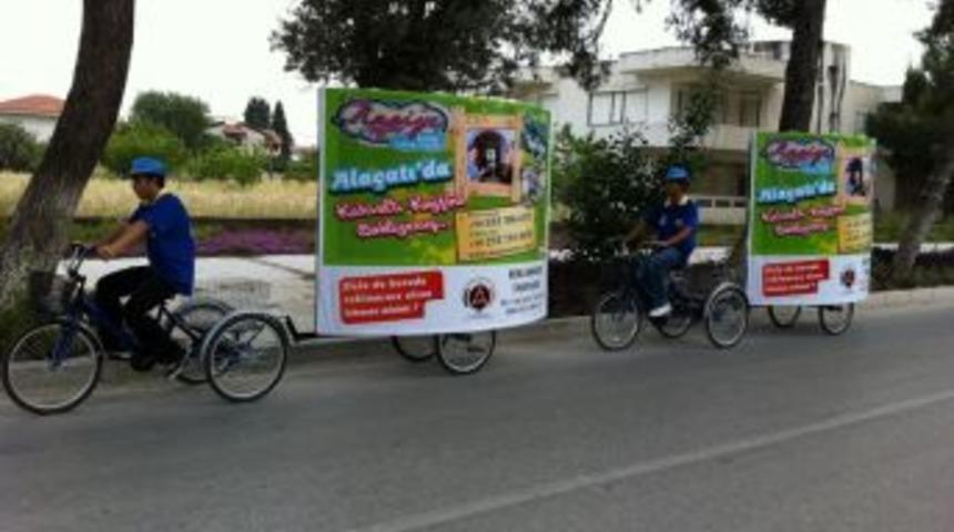 Bisiklette reklam devri başladı