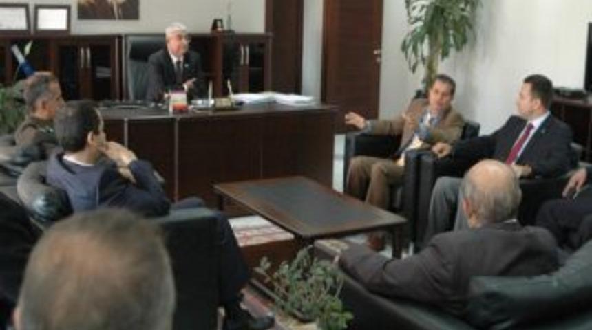 Kaymakam Doğan Ve &Ccedil;orlu Protokol&uuml;nden &Ccedil;orlu Belediye Başkanı Baysan`a Ziyaret