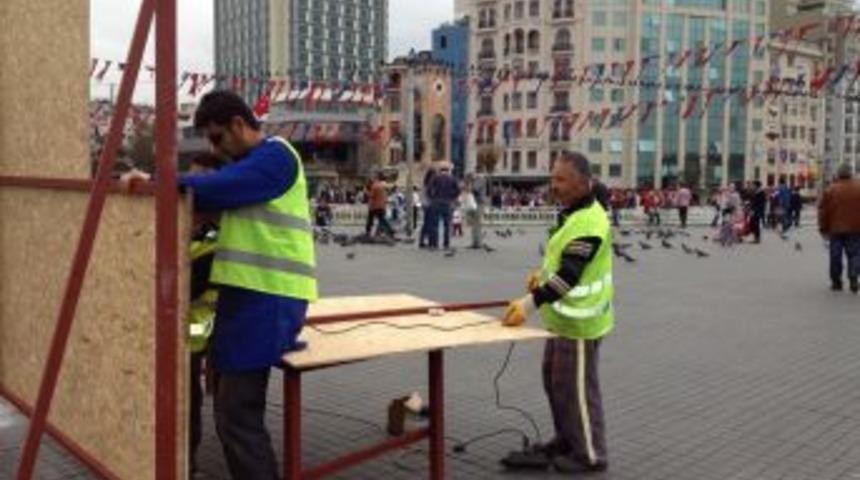 Taksim Meydanı&rsquo;nın Bir Kısmı Trafiğe Kapatıldı