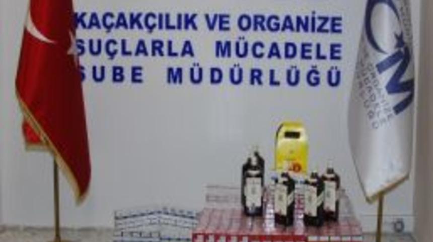 Samsun&rsquo;da G&uuml;mr&uuml;k Ka&ccedil;ağı Sigara Ve İ&ccedil;ki Ele Ge&ccedil;ti