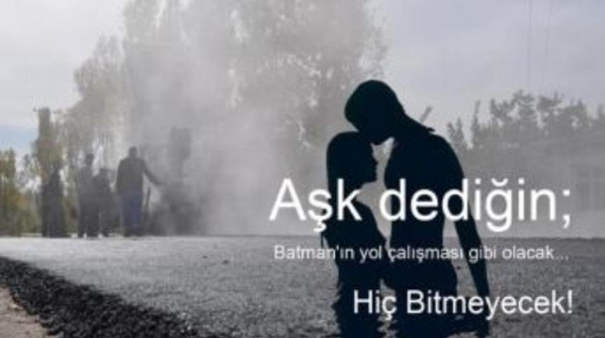 Bitmeyen Yol &Ccedil;alışması Alay Konusu Oldu