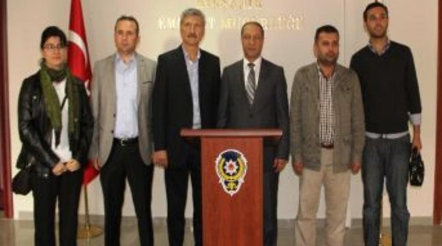 Gazeteciler Cemiyeti Emniyet M&uuml;d&uuml;r&uuml; İncebay'ı Ziyaret Etti