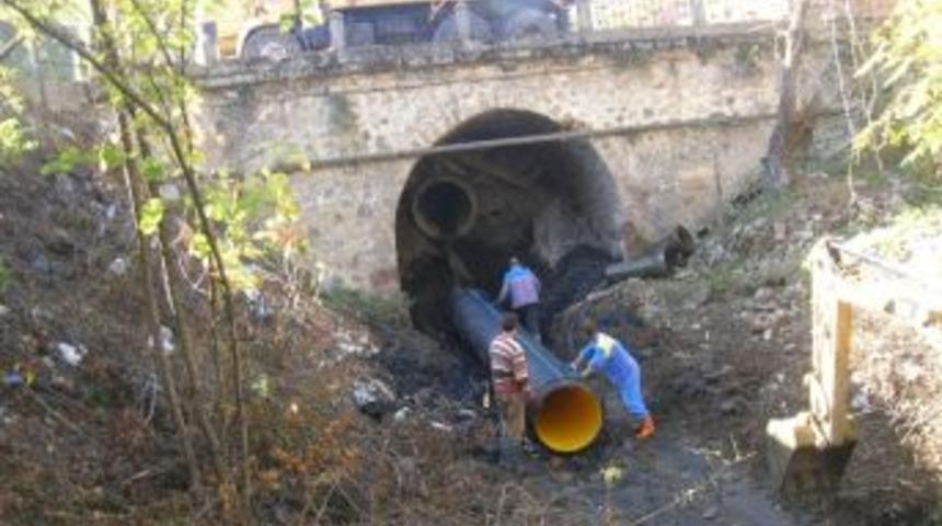 K&uuml;re Belediyesinin Dere Islah &Ccedil;alışması Devam Ediyor