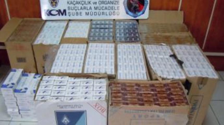 Uşak'ta Yaklaşık 9 Bin Paket Ka&ccedil;ak Sigara Ele Ge&ccedil;irildi