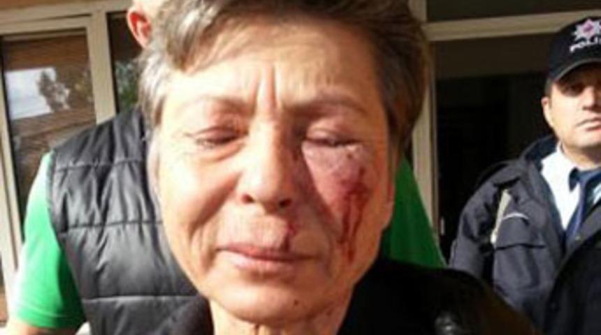 Adliyede kadına dayak