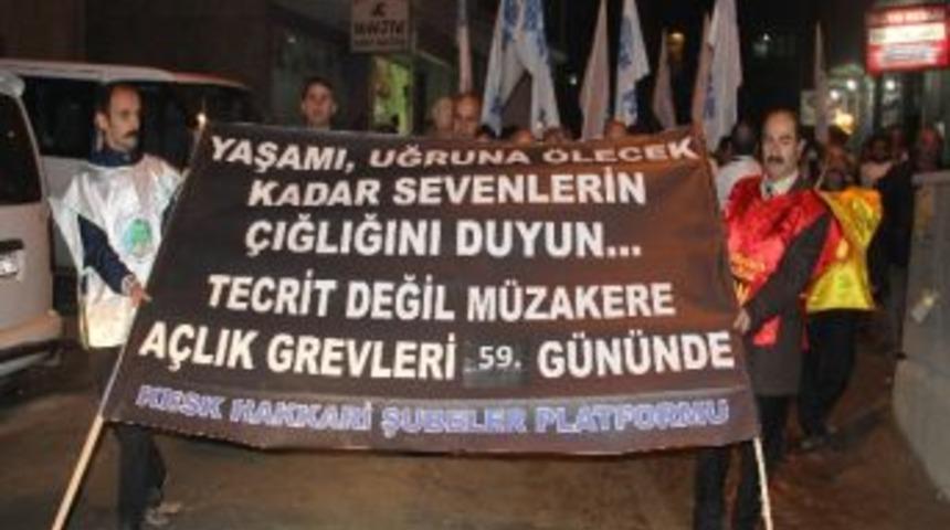 Kesk&rsquo;ten A&ccedil;lık Grevine Meşaleli Destek