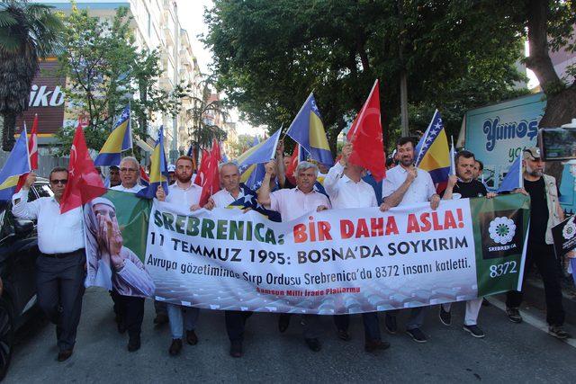 Samsun, 'Srebrenitsa' katliamına tepki için yürüdü