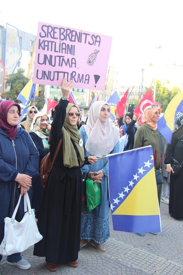 Samsun, 'Srebrenitsa' katliamına tepki için yürüdü
