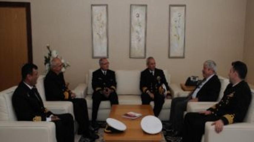 Gemi Komutanlarından Başkan Akaydın&rsquo;a Ziyaret