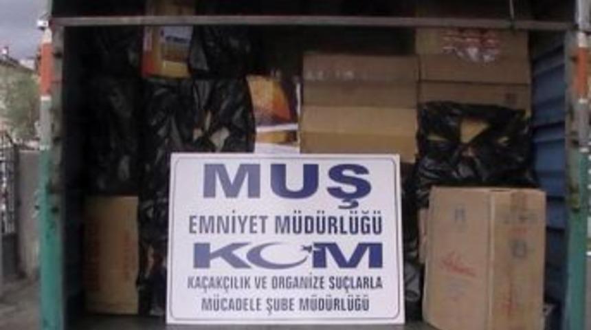 Muş'ta Ka&ccedil;ak Sigara Operasyonu