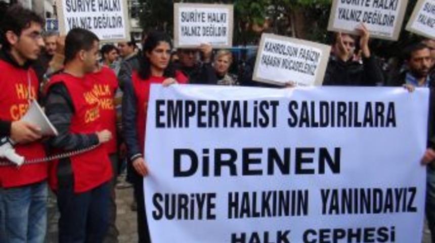 Samandağ&rsquo;da Suriye&rsquo;ye Destek G&ouml;sterisi Olaysız Bitti