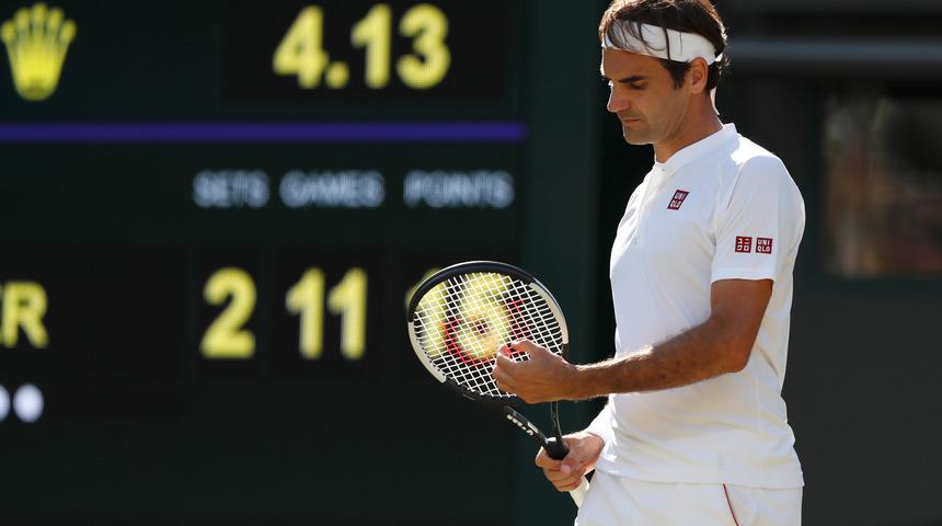 Roger Federer Wimbledon &ccedil;eyrek finalinde Kevin Anderson'a 3-2 yenilerek elendi!