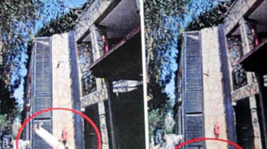 Mankeni &ouml;ld&uuml;r&uuml;p terastan attılar