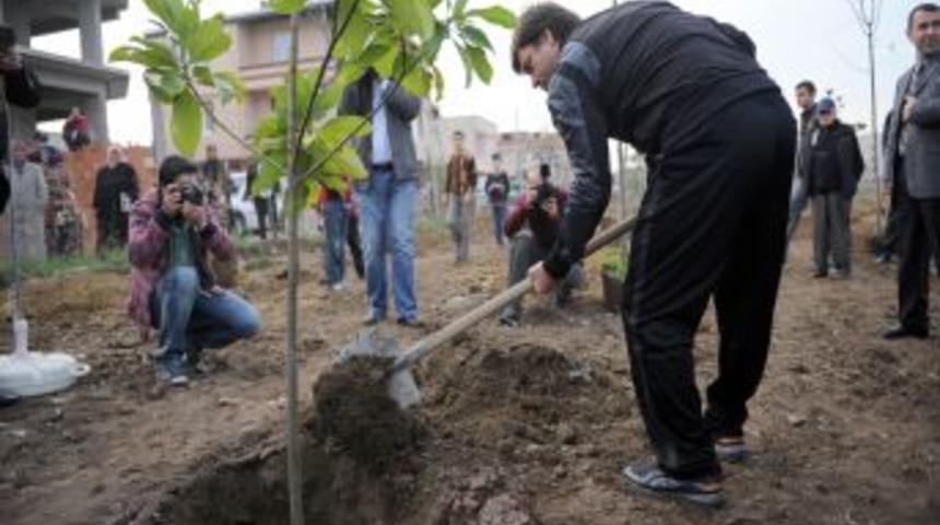 Bursaspor Teknik Direkt&ouml;r&uuml; Ertuğrul Sağlam Fidan Dikti