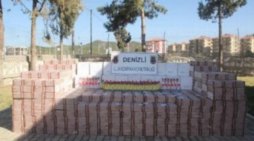 Denizli&rsquo;de 5 Bin Şişe &Ccedil;alıntı İ&ccedil;ki Ele Ge&ccedil;irildi