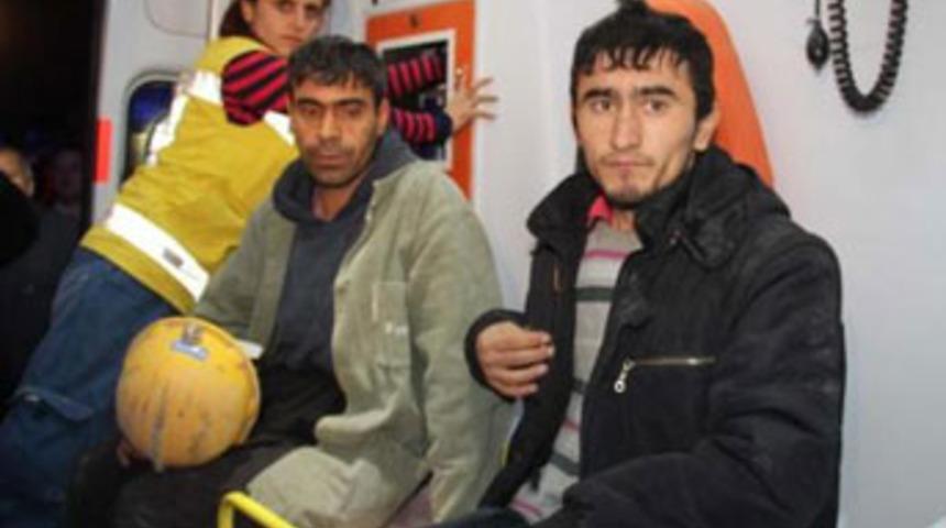 G&ouml;&ccedil;&uuml;kte kalan 3 iş&ccedil;i sağ kurtarıldı