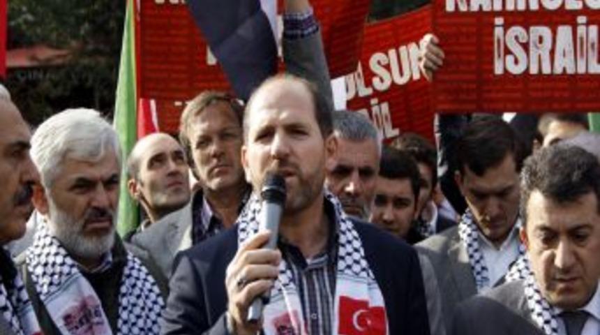 Bursa'da Cuma Namazı &Ccedil;ıkışı İsrail Protesto Edildi