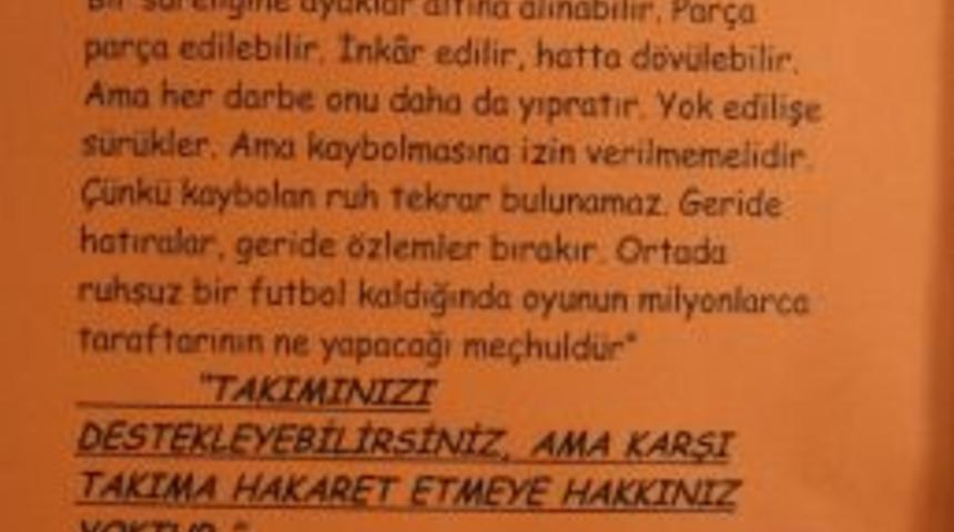 &Ccedil;ocuklar Sporda Şiddeti İstemiyor